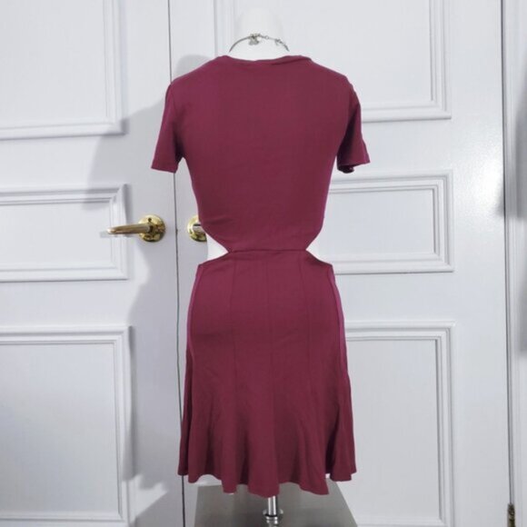 Plum Fit and Flare Mini Tennis Cutout Dress- M - Picture 8 of 10